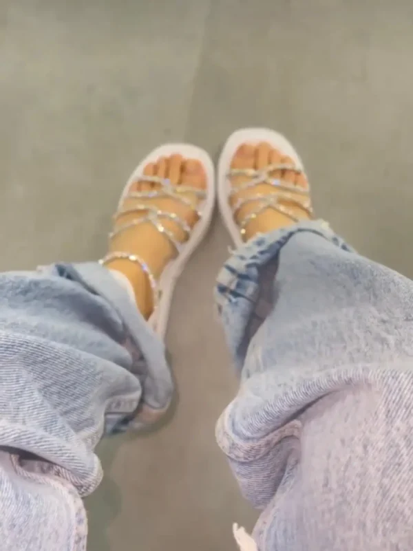 cross jewelry sandal